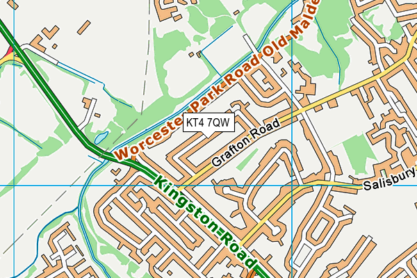 KT4 7QW map - OS VectorMap District (Ordnance Survey) KT4 7QW map - OS VectorMap District (Ordnance Survey)