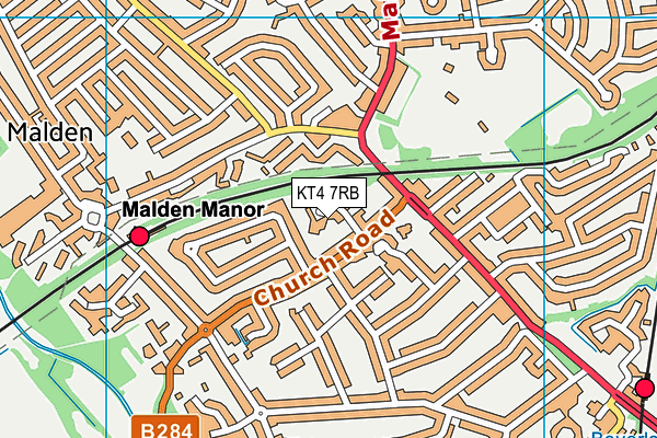 KT4 7RB map - OS VectorMap District (Ordnance Survey) KT4 7RB map - OS VectorMap District (Ordnance Survey)
