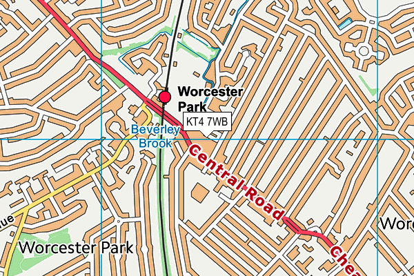 KT4 7WB map - OS VectorMap District (Ordnance Survey) KT4 7WB map - OS VectorMap District (Ordnance Survey)