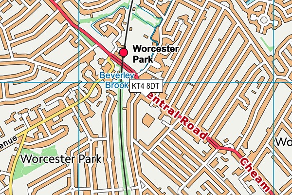 KT4 8DT map - OS VectorMap District (Ordnance Survey) KT4 8DT map - OS VectorMap District (Ordnance Survey)