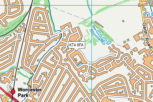 KT4 8FA map - OS VectorMap District (Ordnance Survey) KT4 8FA map - OS VectorMap District (Ordnance Survey)