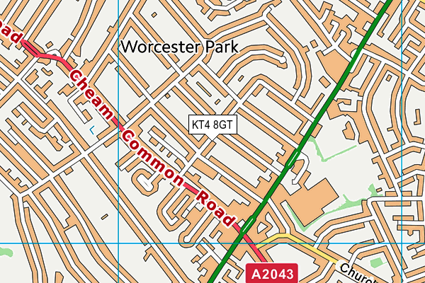 KT4 8GT map - OS VectorMap District (Ordnance Survey) KT4 8GT map - OS VectorMap District (Ordnance Survey)