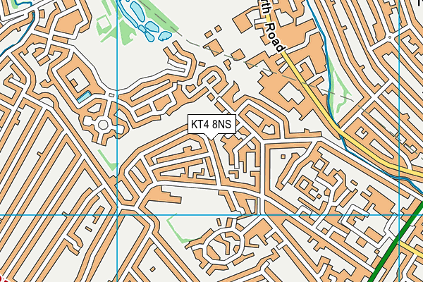 KT4 8NS map - OS VectorMap District (Ordnance Survey) KT4 8NS map - OS VectorMap District (Ordnance Survey)