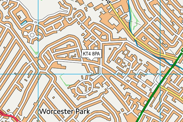 KT4 8PA map - OS VectorMap District (Ordnance Survey) KT4 8PA map - OS VectorMap District (Ordnance Survey)