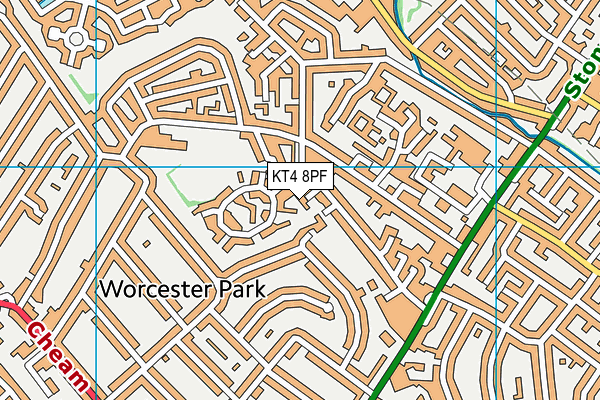 KT4 8PF map - OS VectorMap District (Ordnance Survey) KT4 8PF map - OS VectorMap District (Ordnance Survey)