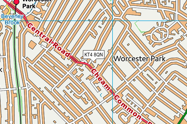 KT4 8QN map - OS VectorMap District (Ordnance Survey) KT4 8QN map - OS VectorMap District (Ordnance Survey)