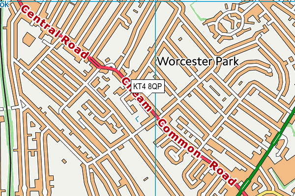 KT4 8QP map - OS VectorMap District (Ordnance Survey) KT4 8QP map - OS VectorMap District (Ordnance Survey)