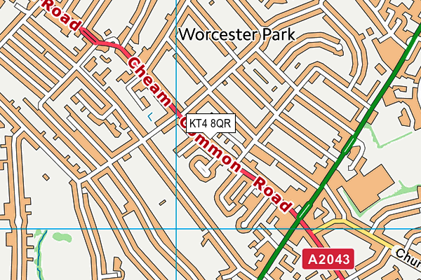 KT4 8QR map - OS VectorMap District (Ordnance Survey) KT4 8QR map - OS VectorMap District (Ordnance Survey)
