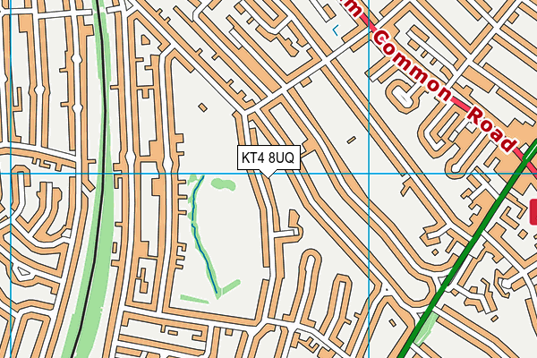 KT4 8UQ map - OS VectorMap District (Ordnance Survey) KT4 8UQ map - OS VectorMap District (Ordnance Survey)