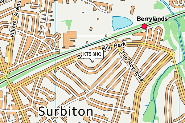 KT5 8HQ map - OS VectorMap District (Ordnance Survey) KT5 8HQ map - OS VectorMap District (Ordnance Survey)
