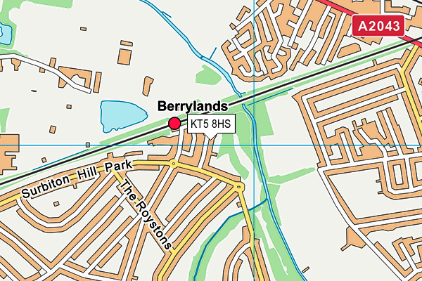 KT5 8HS map - OS VectorMap District (Ordnance Survey) KT5 8HS map - OS VectorMap District (Ordnance Survey)