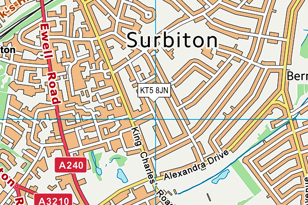 KT5 8JN map - OS VectorMap District (Ordnance Survey) KT5 8JN map - OS VectorMap District (Ordnance Survey)
