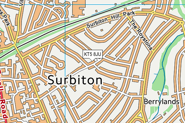 KT5 8JU map - OS VectorMap District (Ordnance Survey) KT5 8JU map - OS VectorMap District (Ordnance Survey)