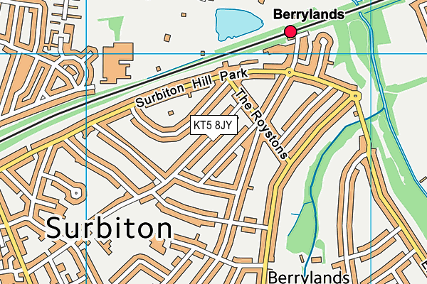 KT5 8JY map - OS VectorMap District (Ordnance Survey) KT5 8JY map - OS VectorMap District (Ordnance Survey)
