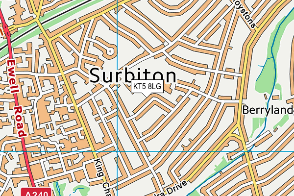 KT5 8LG map - OS VectorMap District (Ordnance Survey) KT5 8LG map - OS VectorMap District (Ordnance Survey)