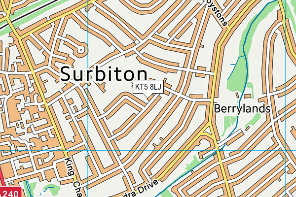 KT5 8LJ map - OS VectorMap District (Ordnance Survey) KT5 8LJ map - OS VectorMap District (Ordnance Survey)