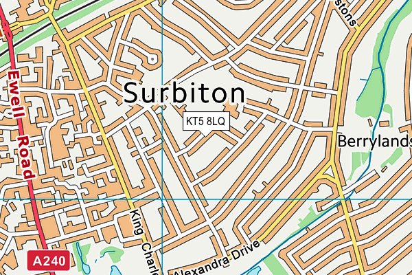 KT5 8LQ map - OS VectorMap District (Ordnance Survey) KT5 8LQ map - OS VectorMap District (Ordnance Survey)