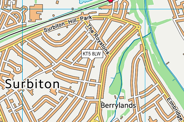 KT5 8LW map - OS VectorMap District (Ordnance Survey) KT5 8LW map - OS VectorMap District (Ordnance Survey)