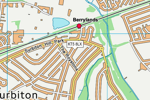 KT5 8LX map - OS VectorMap District (Ordnance Survey) KT5 8LX map - OS VectorMap District (Ordnance Survey)