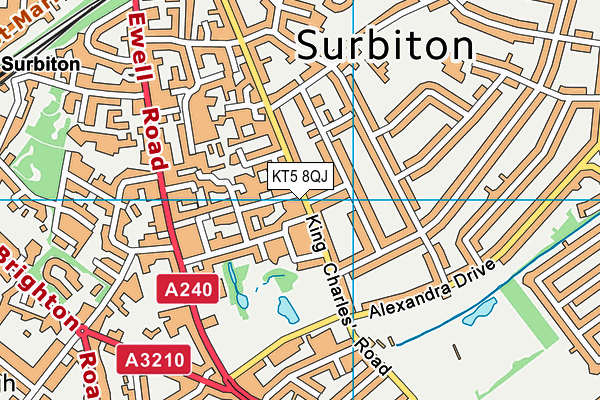 KT5 8QJ map - OS VectorMap District (Ordnance Survey) KT5 8QJ map - OS VectorMap District (Ordnance Survey)