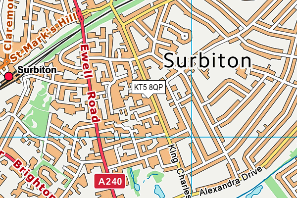 KT5 8QP map - OS VectorMap District (Ordnance Survey) KT5 8QP map - OS VectorMap District (Ordnance Survey)