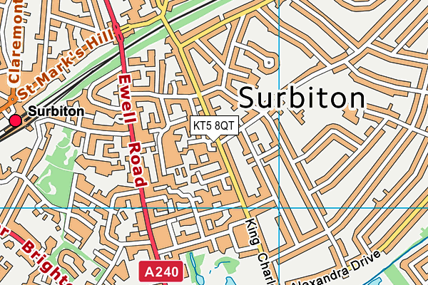 KT5 8QT map - OS VectorMap District (Ordnance Survey) KT5 8QT map - OS VectorMap District (Ordnance Survey)