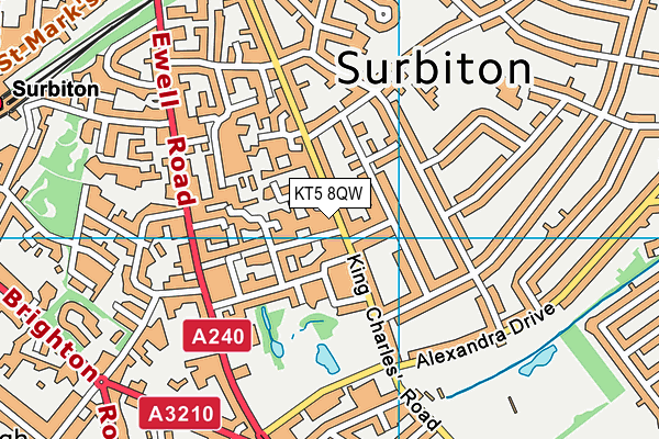 KT5 8QW map - OS VectorMap District (Ordnance Survey) KT5 8QW map - OS VectorMap District (Ordnance Survey)