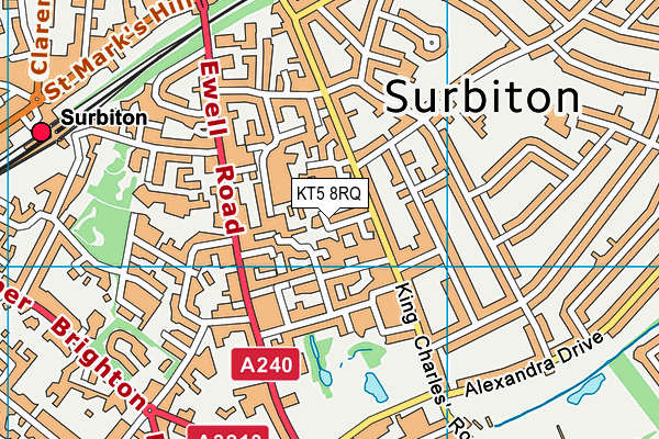 KT5 8RQ map - OS VectorMap District (Ordnance Survey) KT5 8RQ map - OS VectorMap District (Ordnance Survey)