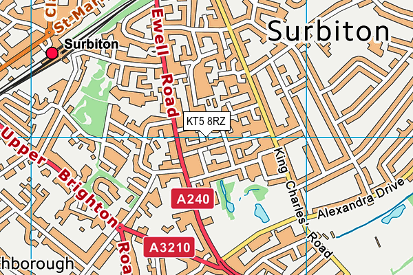 KT5 8RZ map - OS VectorMap District (Ordnance Survey) KT5 8RZ map - OS VectorMap District (Ordnance Survey)