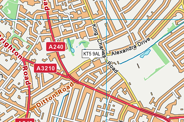 KT5 9AL map - OS VectorMap District (Ordnance Survey) KT5 9AL map - OS VectorMap District (Ordnance Survey)