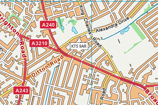 KT5 9AR map - OS VectorMap District (Ordnance Survey) KT5 9AR map - OS VectorMap District (Ordnance Survey)
