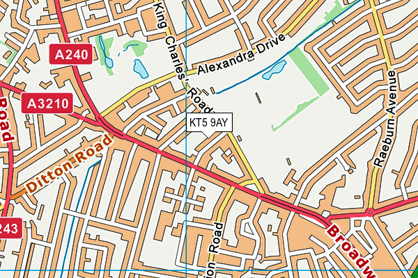 KT5 9AY map - OS VectorMap District (Ordnance Survey) KT5 9AY map - OS VectorMap District (Ordnance Survey)