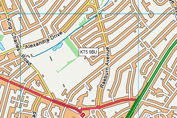 KT5 9BU map - OS VectorMap District (Ordnance Survey) KT5 9BU map - OS VectorMap District (Ordnance Survey)