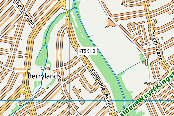 KT5 9HB map - OS VectorMap District (Ordnance Survey) KT5 9HB map - OS VectorMap District (Ordnance Survey)