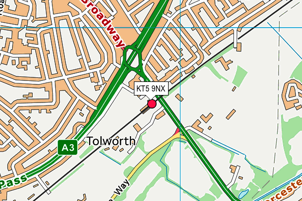 KT5 9NX map - OS VectorMap District (Ordnance Survey) KT5 9NX map - OS VectorMap District (Ordnance Survey)