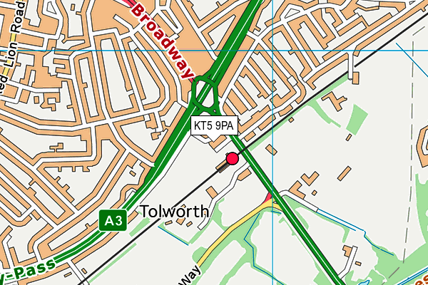 KT5 9PA map - OS VectorMap District (Ordnance Survey) KT5 9PA map - OS VectorMap District (Ordnance Survey)