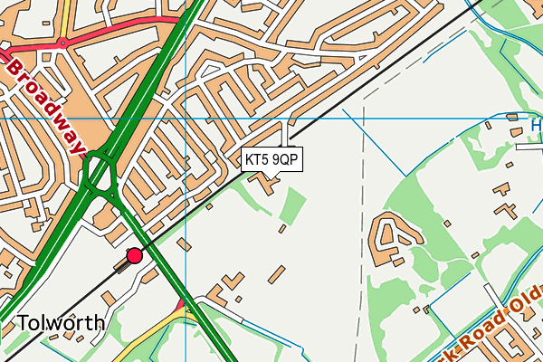 KT5 9QP map - OS VectorMap District (Ordnance Survey) KT5 9QP map - OS VectorMap District (Ordnance Survey)