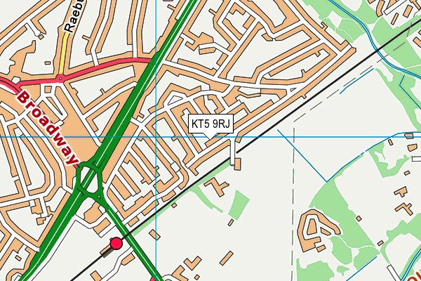 KT5 9RJ map - OS VectorMap District (Ordnance Survey) KT5 9RJ map - OS VectorMap District (Ordnance Survey)