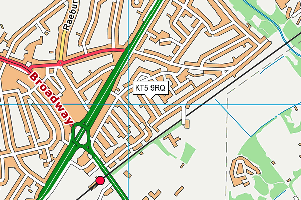 KT5 9RQ map - OS VectorMap District (Ordnance Survey) KT5 9RQ map - OS VectorMap District (Ordnance Survey)