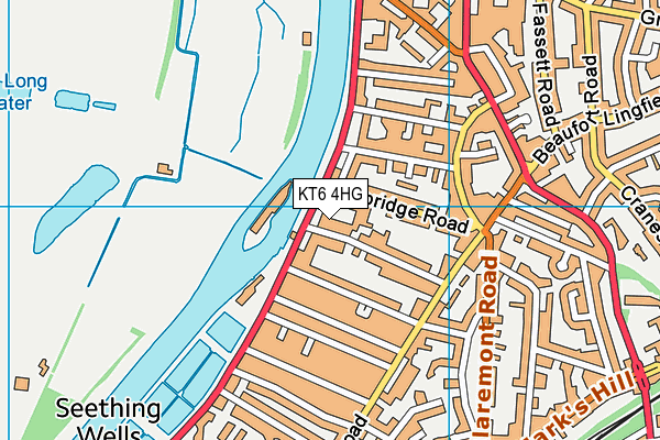 KT6 4HG map - OS VectorMap District (Ordnance Survey) KT6 4HG map - OS VectorMap District (Ordnance Survey)