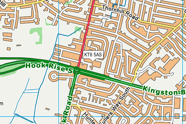 KT6 5AS map - OS VectorMap District (Ordnance Survey) KT6 5AS map - OS VectorMap District (Ordnance Survey)