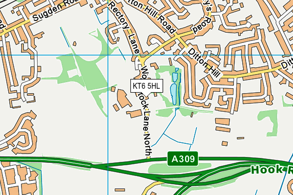 KT6 5HL map - OS VectorMap District (Ordnance Survey) KT6 5HL map - OS VectorMap District (Ordnance Survey)