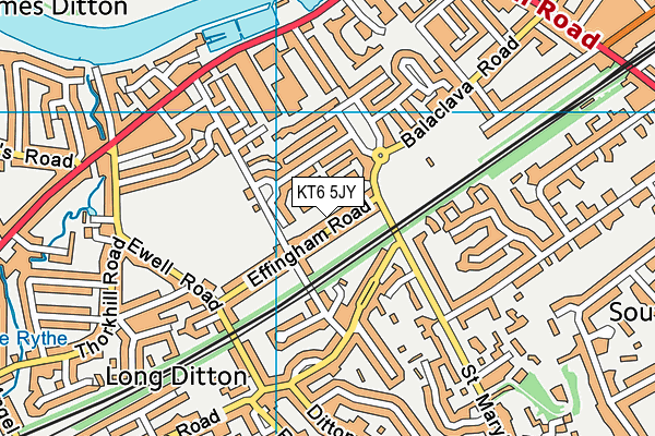 KT6 5JY map - OS VectorMap District (Ordnance Survey) KT6 5JY map - OS VectorMap District (Ordnance Survey)