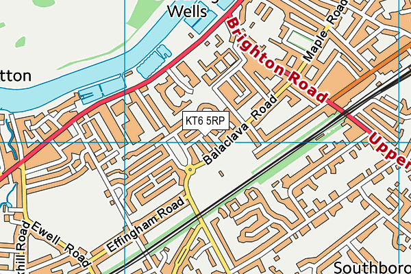 KT6 5RP map - OS VectorMap District (Ordnance Survey) KT6 5RP map - OS VectorMap District (Ordnance Survey)