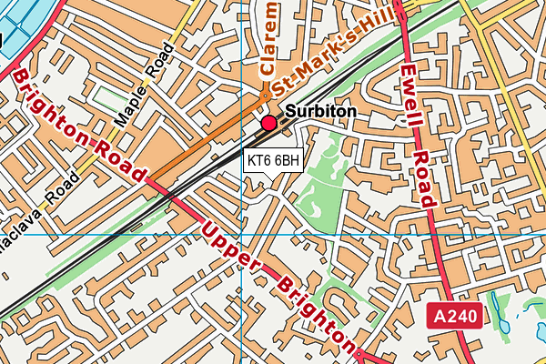 KT6 6BH map - OS VectorMap District (Ordnance Survey) KT6 6BH map - OS VectorMap District (Ordnance Survey)
