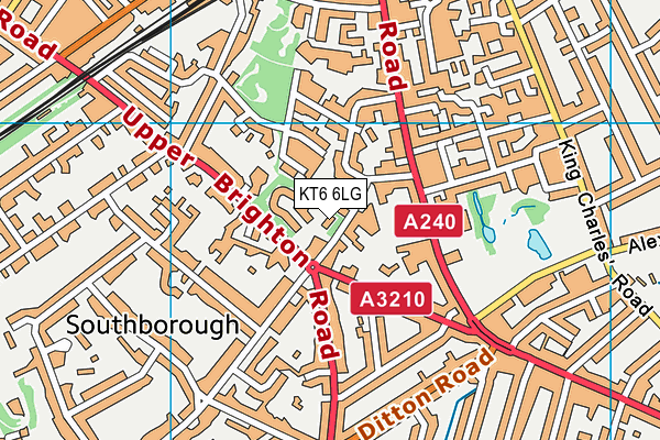 KT6 6LG map - OS VectorMap District (Ordnance Survey) KT6 6LG map - OS VectorMap District (Ordnance Survey)