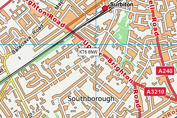KT6 6NW map - OS VectorMap District (Ordnance Survey) KT6 6NW map - OS VectorMap District (Ordnance Survey)