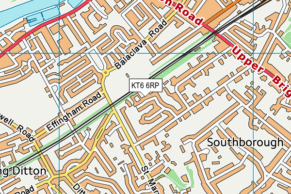 KT6 6RP map - OS VectorMap District (Ordnance Survey) KT6 6RP map - OS VectorMap District (Ordnance Survey)