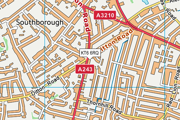 KT6 6RQ map - OS VectorMap District (Ordnance Survey) KT6 6RQ map - OS VectorMap District (Ordnance Survey)