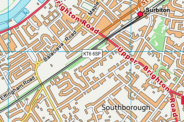 KT6 6SP map - OS VectorMap District (Ordnance Survey) KT6 6SP map - OS VectorMap District (Ordnance Survey)